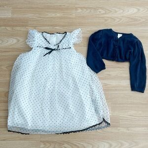 5/20🎉 Girl’s Lot 2 Pieces Dress and Cardigan 18-24 months